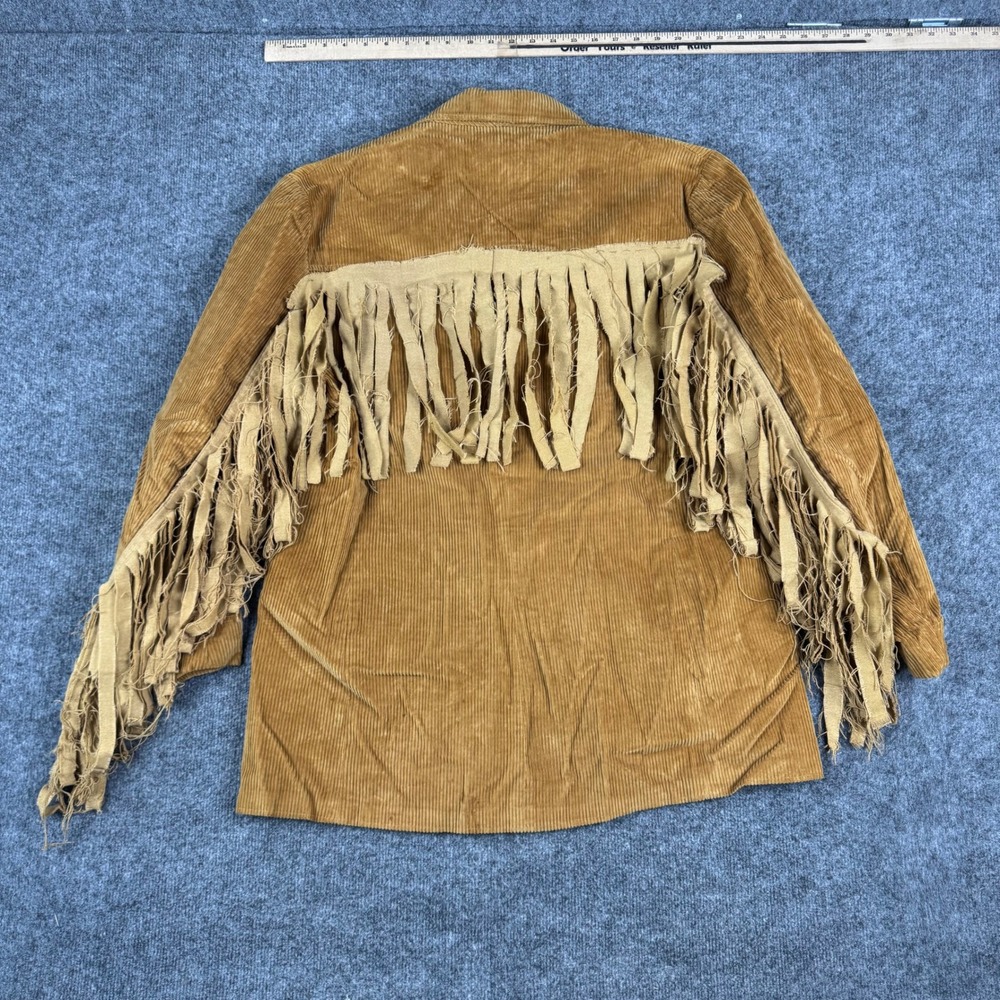 Levi's Western Coat Mens Size 46 Tan Corduroy Fringe Vintage Cowboy 70s Jacket